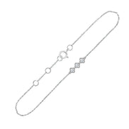 Bracelet 3 Diamants 0,06ct — Modèle A Or Blanc