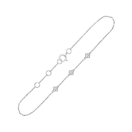 Bracelet 3 Diamants 0,06ct — Modèle B Or Blanc