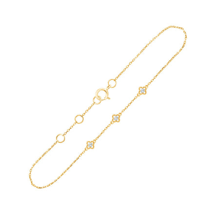 Bracelet 3 Diamants 0,06ct — Modèle B Or Jaune
