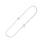 Bracelet 1 Diamant 0,10ct Or Blanc