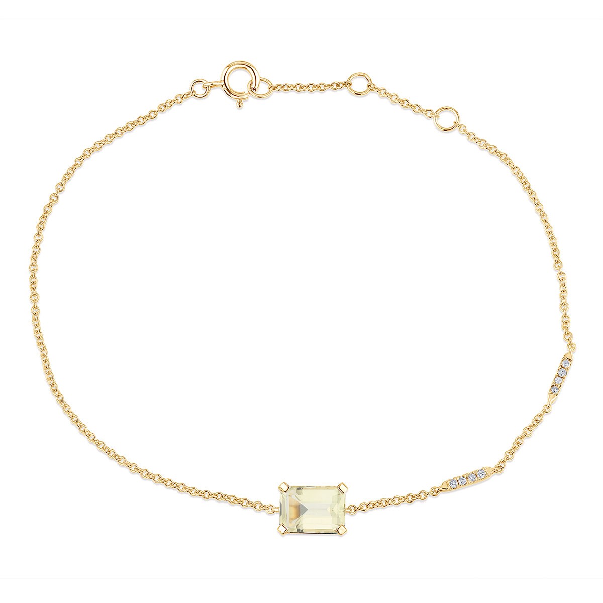 Lou Taille Émeraude Quartz Citron 1,10ct IV