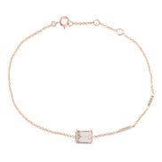 Lou Taille Émeraude Quartz Rose 1,10ct V