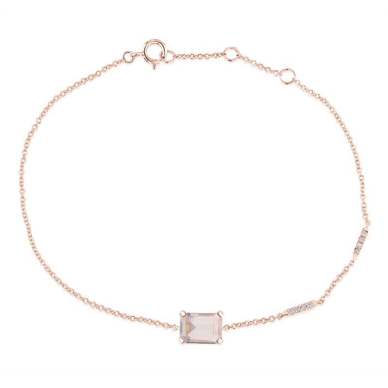 Lou Taille Émeraude Quartz Rose 1,10ct V