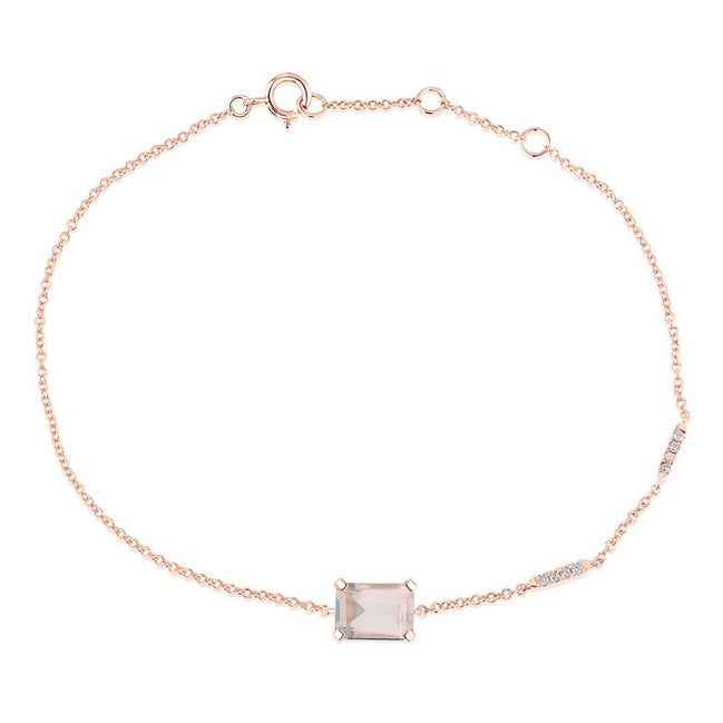 Lou Taille Émeraude Quartz Rose 1,10ct V