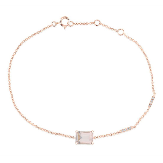 Lou Taille Émeraude Quartz Rose 1,10ct V