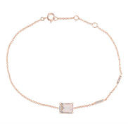 Lou Taille Émeraude Quartz Rose 1,10ct V