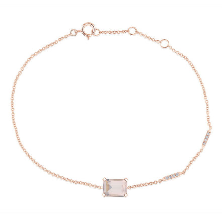 Lou Taille Émeraude Quartz Rose 1,10ct V