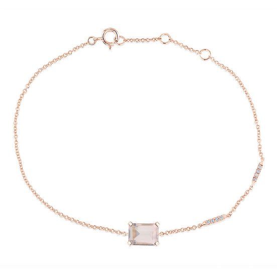 Lou Taille Émeraude Quartz Rose 1,10ct V