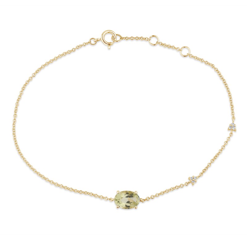 Lou Serti Clos Ovale Quartz Citron 1,15ct