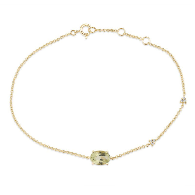 Lou Serti Clos Ovale Quartz Citron 1,15ct