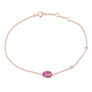 BRACELET LOU N°2 TOPAZE ROSE