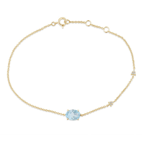 Lou Toi & Moi Ovale Topaze Bleue Suisse 1,15 ct