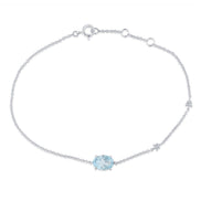 Lou Ovale Topaze & Diamants 1,15ct X