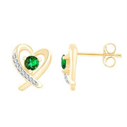 Cœur Émeraude & Diamants 0,04ct