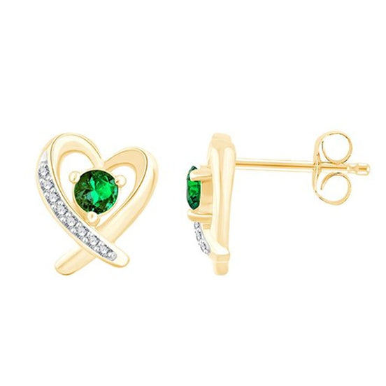 Cœur Émeraude & Diamants 0,04ct
