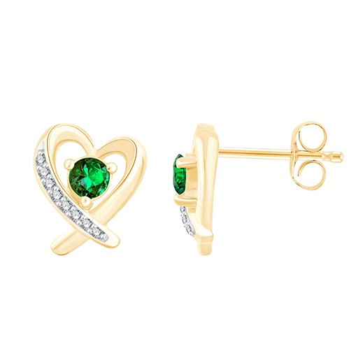 Cœur Émeraude & Diamants 0,04ct