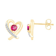 Cœur Rubis & Diamants 0,04ct