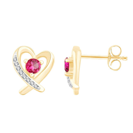 Cœur Rubis & Diamants 0,04ct