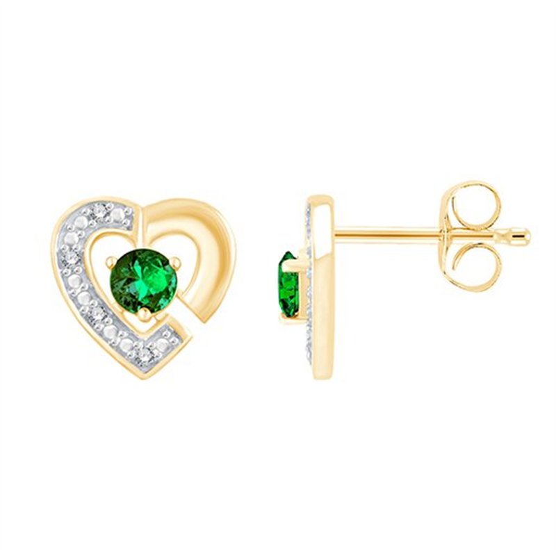 Cœur Émeraude & Diamants 0,02ct