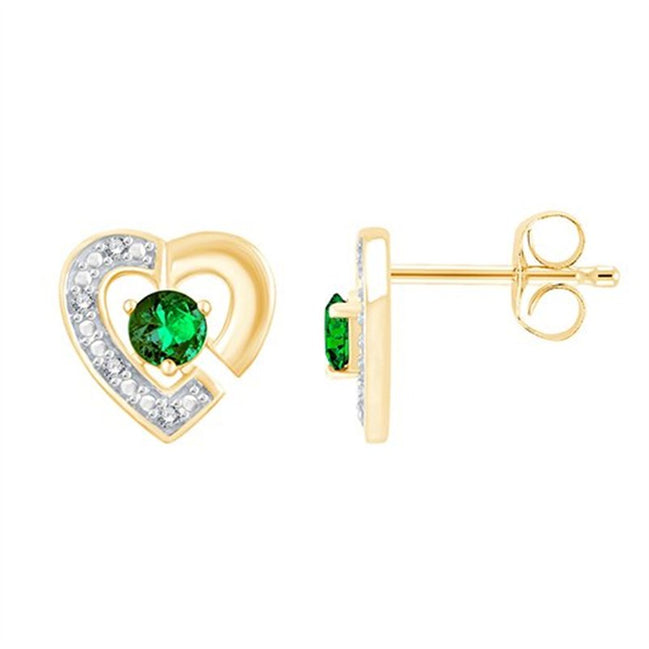 Cœur Émeraude & Diamants 0,02ct