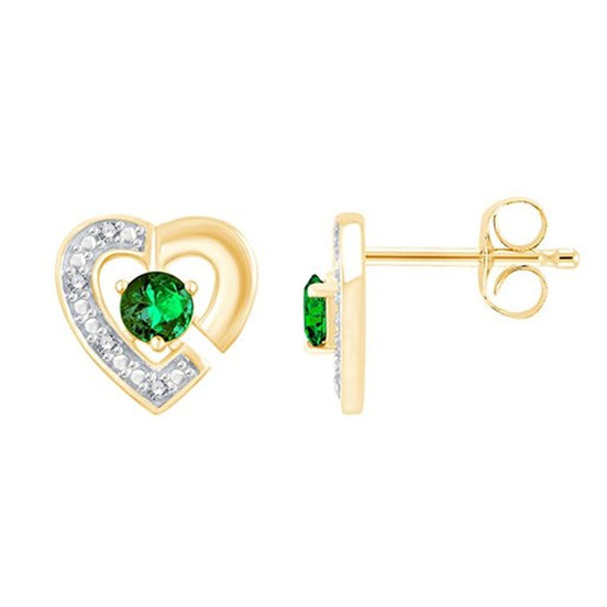 Cœur Émeraude & Diamants 0,02ct