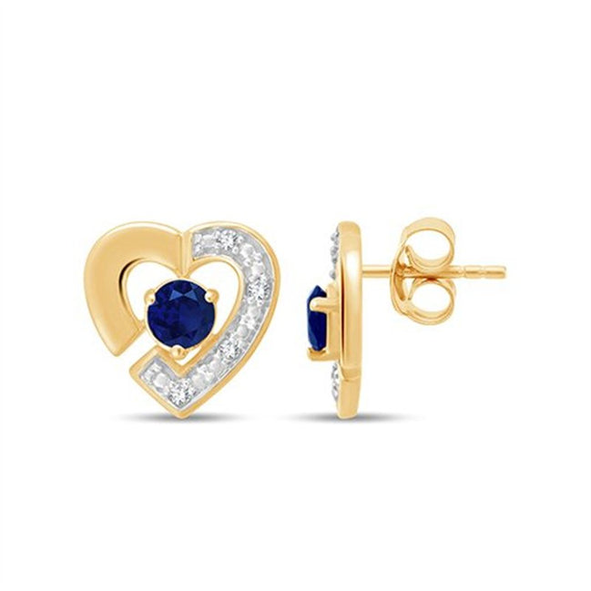 Cœur Saphir & Diamants 0,02ct