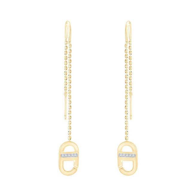 La Villa Pendantes Serti Griffe Diamant 0,02ct