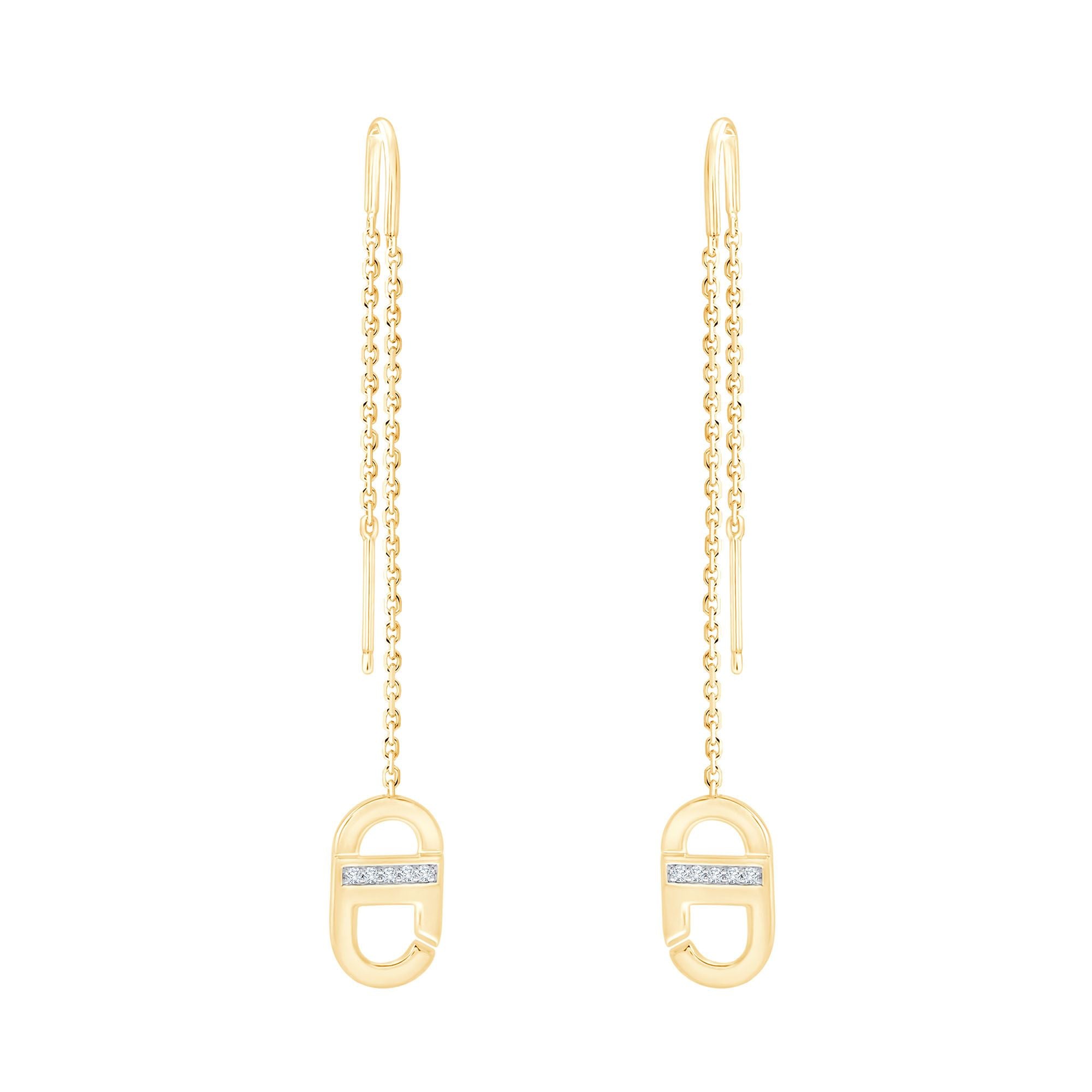 La Villa Pendantes Serti Griffe Diamant 0,02ct