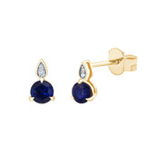 Toi & Moi Saphir & Diamants 0,01ct