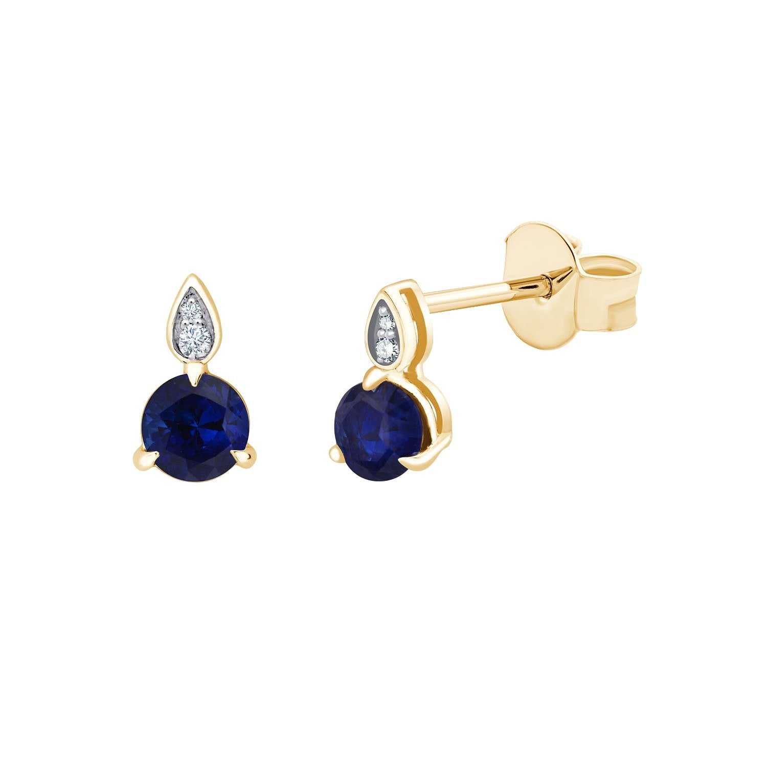 Toi & Moi Saphir & Diamants 0,01ct