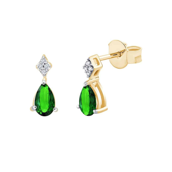Émeraude & Diamants 0,01ct XIV