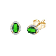 Ovale Émeraude & Diamants 0,06ct