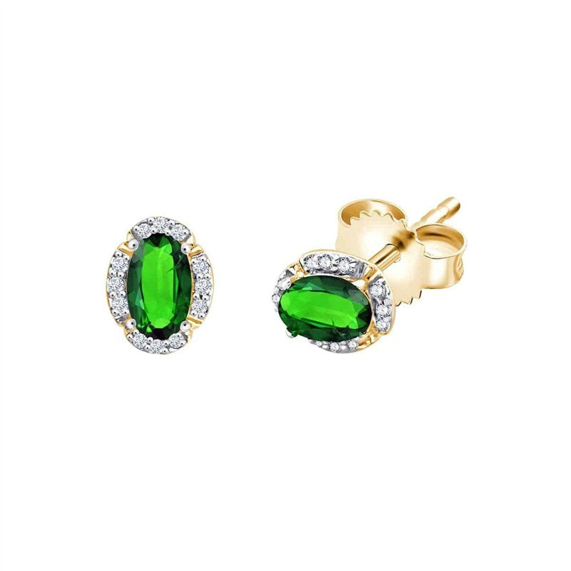 Ovale Émeraude & Diamants 0,06ct