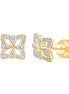Boucles d'Oreilles Puces 28 Diamants 0,085ct Or Jaune Rhodié