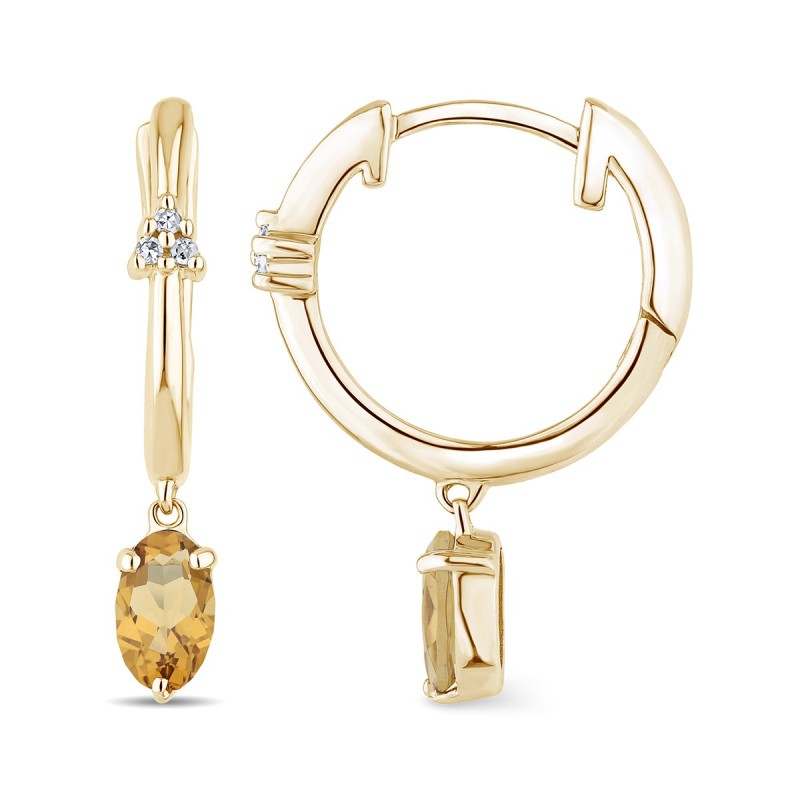 BOUCLES D'OREILLES LOU N°2 QUARTZ CHAMPAGNE