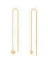 Boucles d'Oreilles Lily Rose Pendantes 1 Diamant 0,02ct Or Jaune