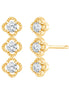 Boucles d'Oreilles Lily Rose Trio 3 Diamants 0,06ct Or Jaune