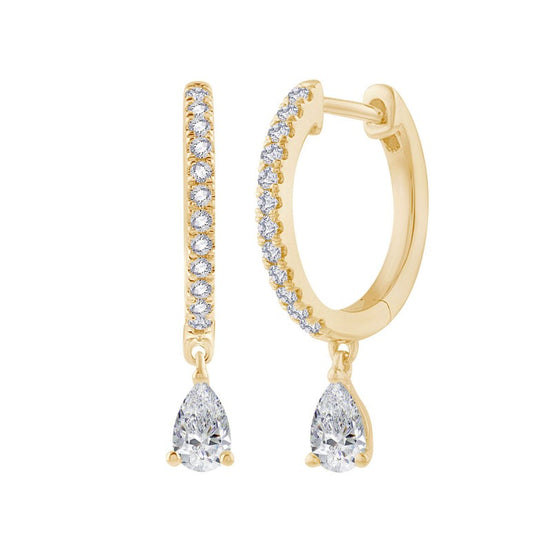 Créoles Poire Diamant 0,36ct