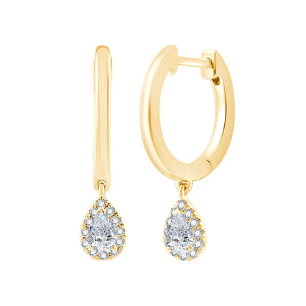 Créoles Poire Diamant 0,24ct