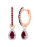 Créoles Poire Rubis & Diamants 0,90ct
