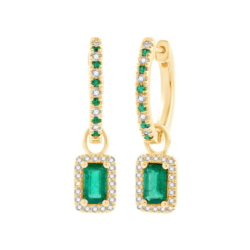 Créoles Émeraude & Diamants 0,80ct
