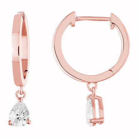 Boucles d'oreilles toi et moi diamant en or 18 carats