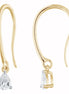 Dormeuses Poire Serti Griffe Diamant 0,20ct