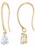 Dormeuses Poire Serti Griffe Diamant 0,40ct