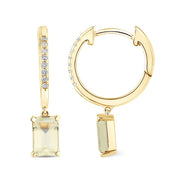 BOUCLES D'OREILLES LOU N°1 QUARTZ CITRON