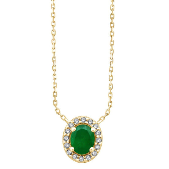 Ovale Émeraude & Diamants 0,40ct