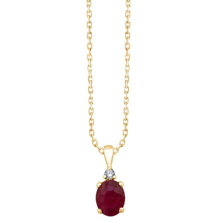 Ovale Rubis & Diamants 0,50ct