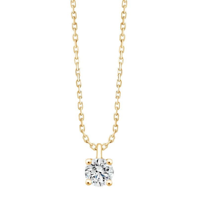 COLLIER EVIDENCE  4 GRIFFES DE 0.15 CT À 1.00 CT