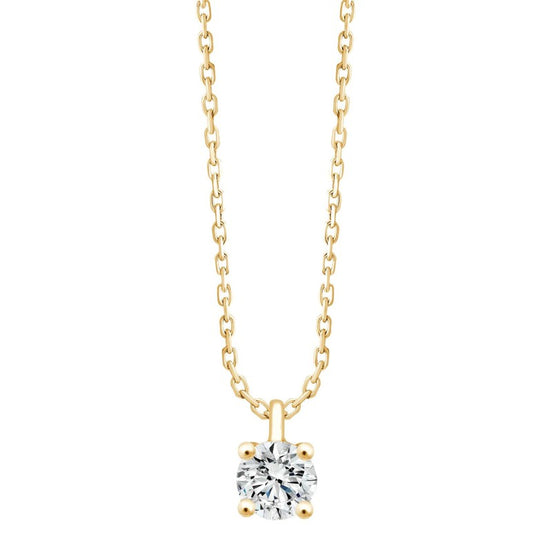 COLLIER EVIDENCE  4 GRIFFES DE 0.15 CT À 1.00 CT