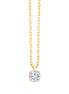 Collier 4 Griffes 1 Diamant 0,25ct Or Jaune